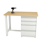 Banc de lucru 1200 mm cu dulap 4 sertare WorkB 1200-4D.max