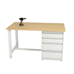 Banc de lucru 1500 mm cu dulap cu 4 sertare WorkB 1500-4D.max