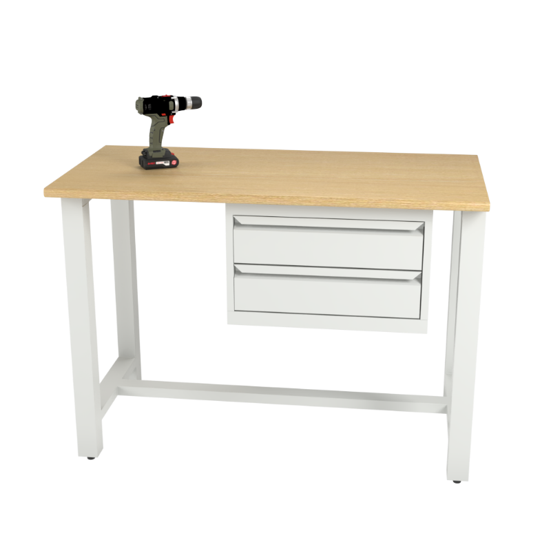 Banc de lucru cu 2 sertare 1200 mm WorkB 1200-2D.max