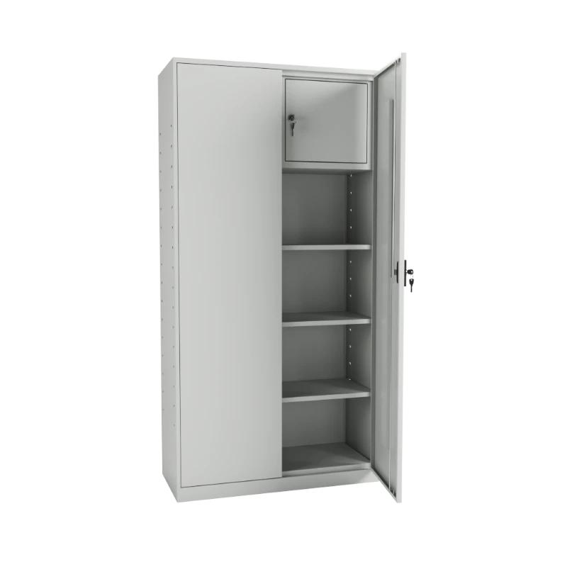 Dulap metalic pentru depozitare cu 3 rafturi si caseta DEPO 2-900C.max