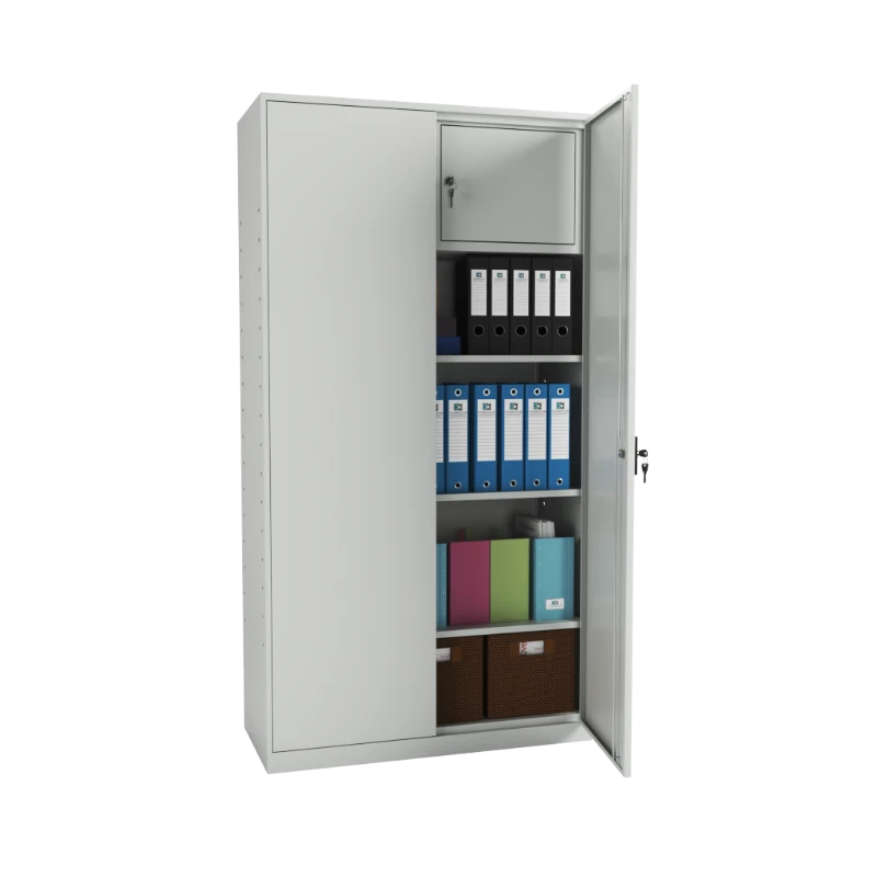 Dulap metalic pentru depozitare cu 4 rafturi si caseta STRONG -1000.max