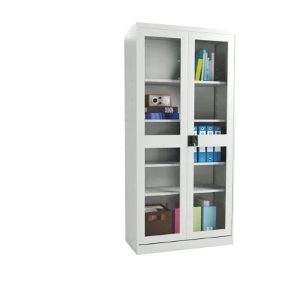 Dulap metalic pentru depozitare cu 4 rafturi si plexi DEPO P-900.max