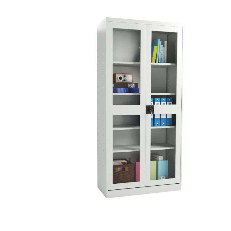 Dulap metalic pentru depozitare cu 4 rafturi si plexi DEPO P-900.max