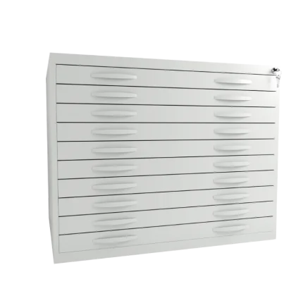 Dulap metalic pentru harti si desene tip A1 cu 10 sertare DRAW-A1.max