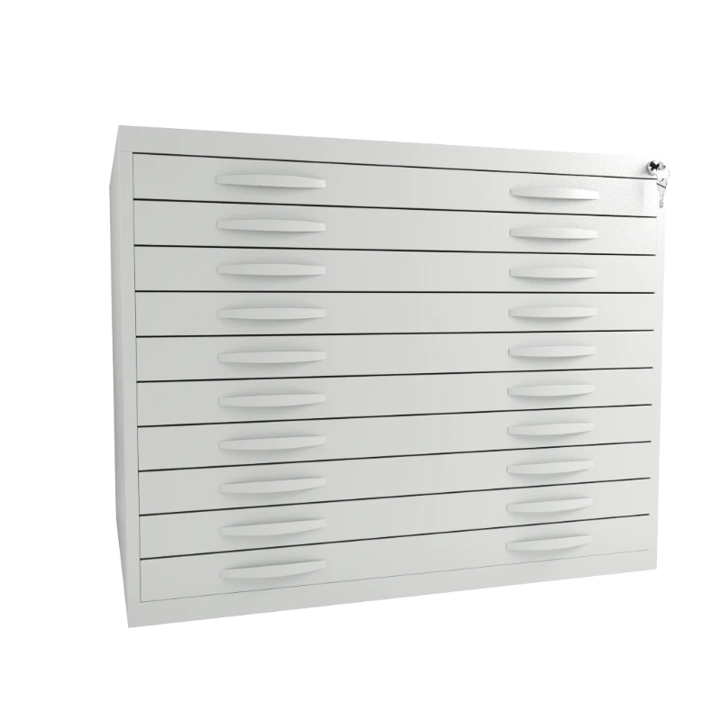 Dulap metalic pentru harti si desene tip A1 cu 10 sertare DRAW-A1.max