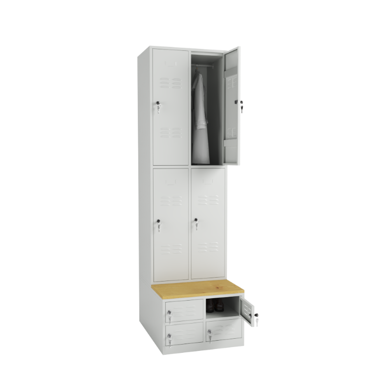 Dulap vestiar cu 4+4 usi scurte COMFORT 24.max