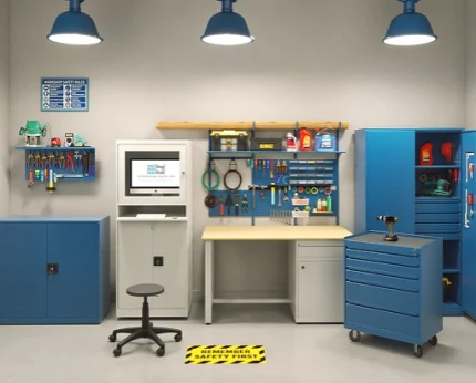 bancuri de lucru, dulapuri de scule, dulapuri pentru calculator